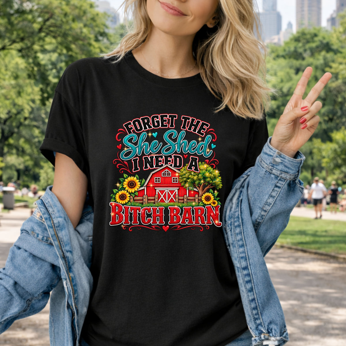 Funny Women's Shirt, Bitch Barn Shirt, Country Girl Tee, Farmhouse Shirt, Sassy Graphic Tee, Funny Farm Shirt, Sarcastic Shirt, Barn Lover Gift, Country Humor Gildan 5.3 oz. T-Shirt
