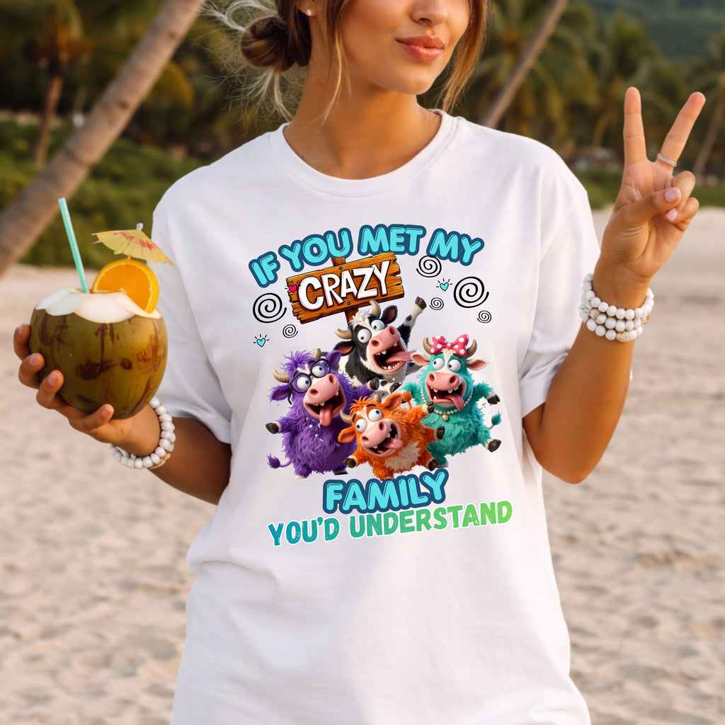 Crazy Family  Funny. T-Shirt