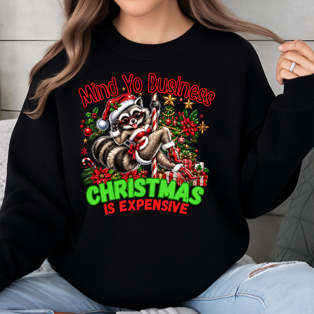 Mind Yo Business Christmas  funny Gildan Crewneck Pullover Sweatshirt