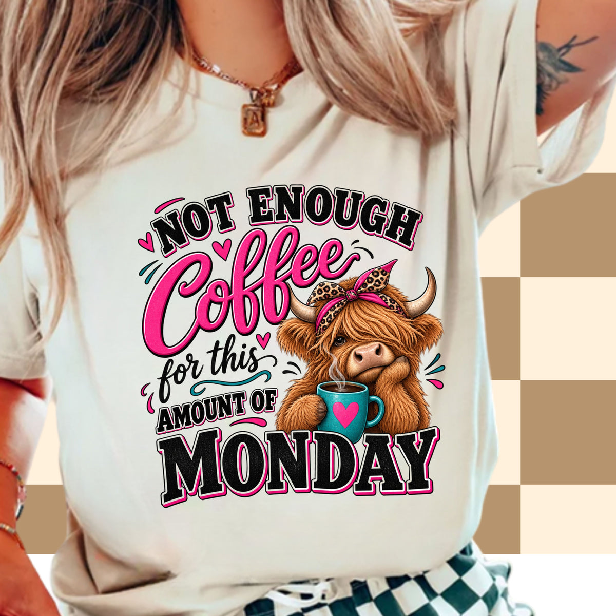Highland Cow Not enough coffee Gildan 5.3 oz. T-Shirt