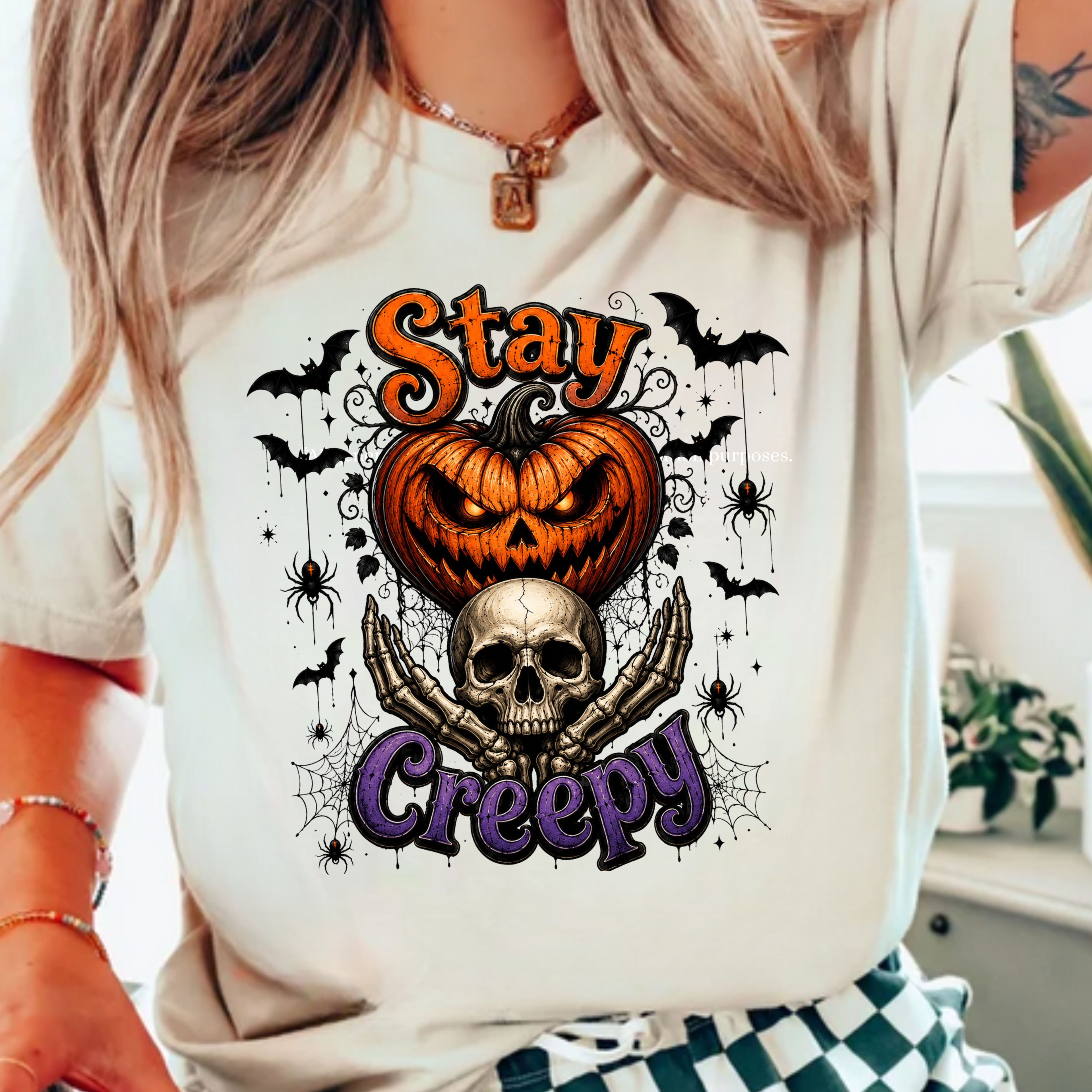 Halloween Stay Creepy Fun Gildan 5.3 oz. T-Shirt